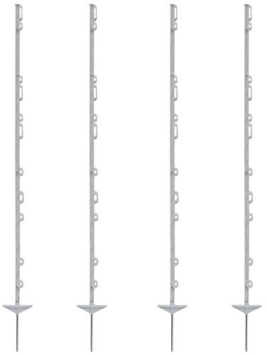 VOSS.farming 40x Weidezaunpfähle Farm 156, 156 cm, 11 Ösen, weiß