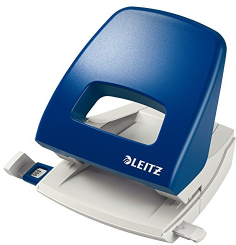 Leitz 50050235 Hole Punch, 25 Sheets, Guide Bar with Format Markings, NeXXt Range, 50050035 - Blue