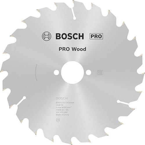 Bosch 1x PRO Wood Kreissägeblatt für Akku-Handkreissägen (für Weichholz, Hartholz, Ø mm, Professional Zubehör Handkreissäge)