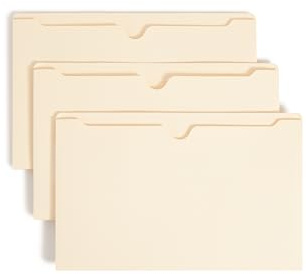 Smead File Jacket, Reinforced Straight-Cut Tab, 2 Expansion, Legal Size, Manila, 50 per Box (76560)