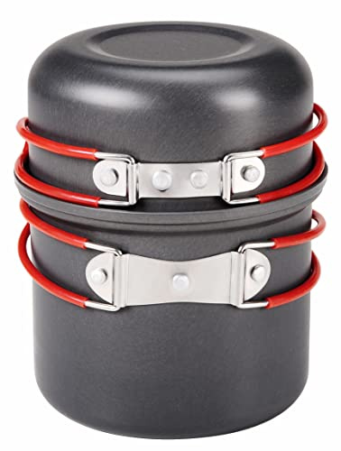 Bulin Camping Kochgeschirr Set,Outdoor Camping Kochset Aluminium,Camping Töpfe und Pfannen für 1-2-4-6 Personen Picknick Camping Wandern (1 Person 1.5L)
