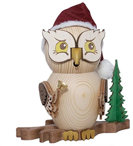 Kuhnert Räuchereule Weihnachtsmann 15 cm Räuchermännchen Räuchermann echt Erzgebirge