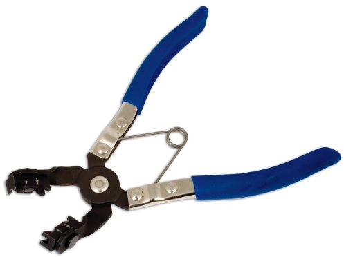 Laser 4231 Hose Clamp Pliers - Angled, Swivel Jaws,Blue