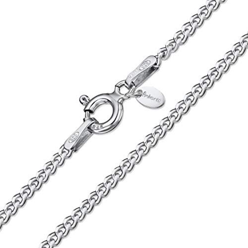 Amberta Kvinnor 925 Sterling Silver 1.3 mm Kant Kedjehalsband: 45 cm