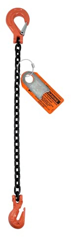 Advantage Rigging - Chain Sling - 1/2 x 10' Single Leg with Grab and Sling Hook - Grade 100