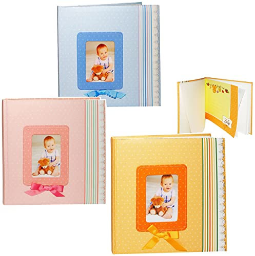 alles-meine.de GmbH XL Fotoalbum/Babyalbum - Baby - Jungen - BLAU - Gebunden zum Einkleben - blanko weiß - 60 Seiten - groß für bis zu 360 Bilder - 11x16 - Photoalbum/Fot..
