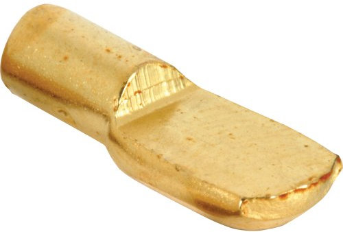 Prime-Line Productos U 9335 - Soporte para estante, 5 mm, metal chapado en latón, (paquete de 8) por Prime-Line Products