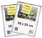 3-B Lot de 2 Cadres ALU FOTO 18x24 cm - argent mat - cadre photo en aluminium, mural et de table, avec verre acrylique