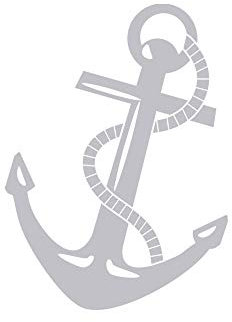 GRAZDesign Fenstertattoo Anker Maritim, Glastüren Aufkleber Badezimmer, Glastattoo Folie für Duschkabine 69x50cm