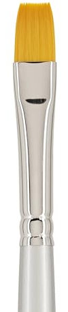 VBS Flachpinsel Easy Brush Holzgriff Metallzwinge Synthetikborsten für Malerei und Basteln Ganzjährig geeignet Größe 10/10 mm