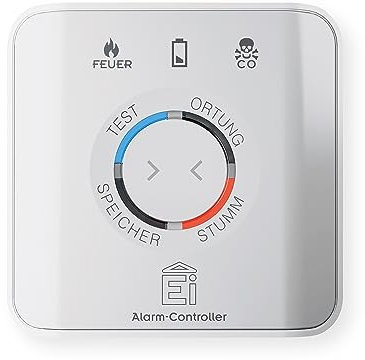 Ei Electronics Ei450 Alarm-Controller, Fernbedienung für funkvernetzte Rauch-, Hitze- und Kohlenmonoxidmelder, Warnmelder-Zubehör mit Batterie für 10 Jahre, weiß