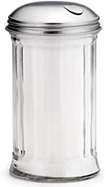 Tablecraft Glass Sugar Pourer with Side Flap Top 12oz | Sugar Dispenser