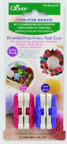 Clover Cl3127 - Macchinetta per Pom Pom, Misura 20-25 mm, Rosso/Viola