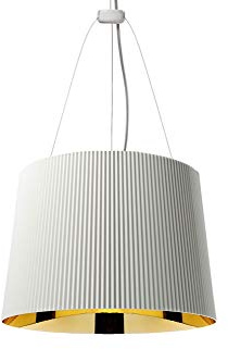 Kartell Gè Lampada a Sospensione, Bianco/Oro, Metallizzato