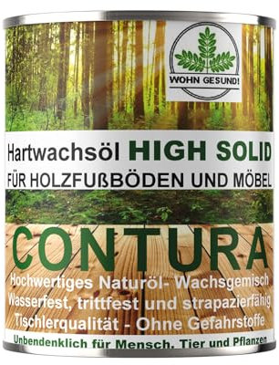 CONTURA NATUR Hartwachsöl Holzschutz Holzöl Parkett- Fussboden- Möbel Öl Wachs Holzwachs 750ml. Farblos anfeuernd Hartöl
