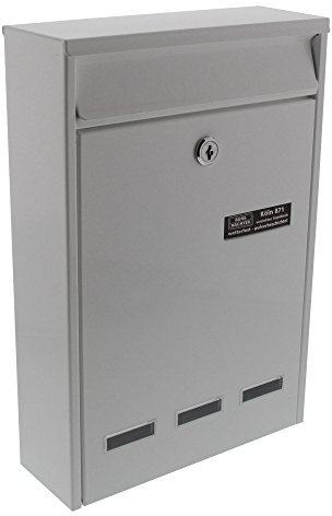 Burg-Wächter Anlagenbriefkasten, A5 Einwurf-Format, Verzinkter Stahl, Köln 871 W, Weiß
