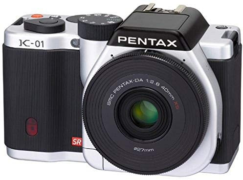 Pentax K-01 Compact System Camera with 40mm Pancake Lens - Silver