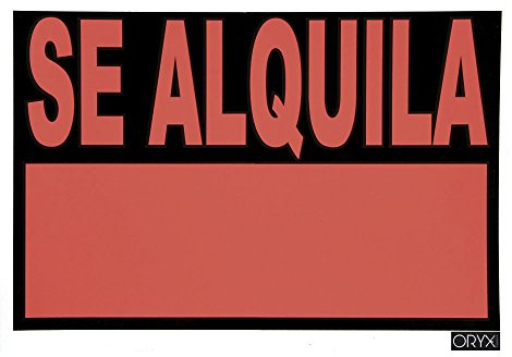 Cartel Se Alquila 70x50 cm.
