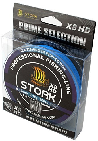 Stork HDx8, 8-Fach geflochtene Premium Angelschnur 300m