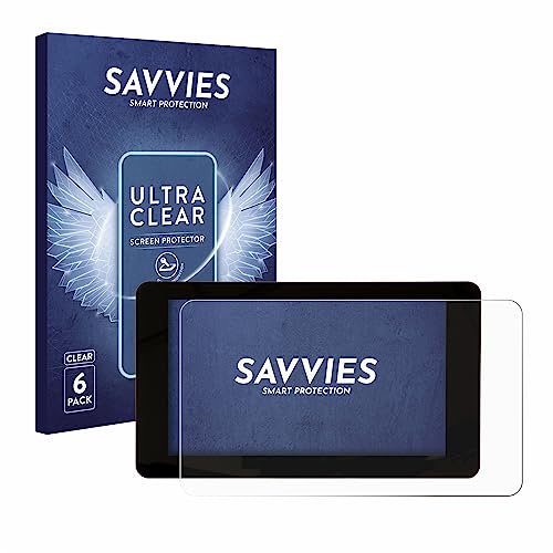 Savvies 6 Stück Schutzfolie für Raspberry Pi Touchscreen 7 Displayschutz-Folie Ultra-Transparent