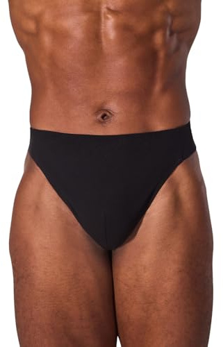 Capezio Self Lined Thong Dance Belt, Men's Supportive Dance Pants, Underwear for Ballet, Dancing, Contemporary, Dancewear Jock, N26, Black, Adult XL