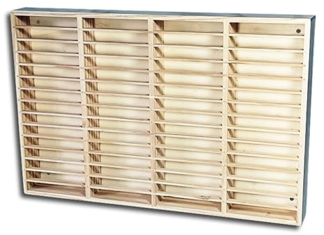 Protected Musikkassetten Holzregal Deluxe Natur