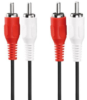 HDSupply LP-AC040-025 Cavo di estensione stereo audio 2x RCA maschio a 2x RCA maschio 2,50 m, nero