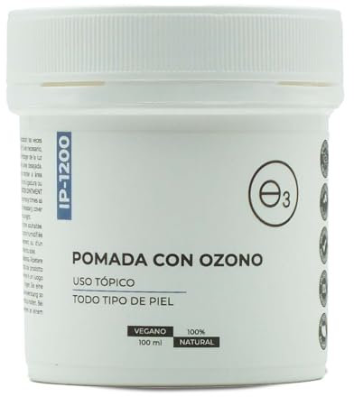 OZONO D'OR - Pomada Desinfectante, Cicatrizante y Regeneradora 100% Natural ECO con Ozono IP-1200 Para Piel Atópica, Psoriasis, Dermatitis, Quemaduras, Hemorroides | Crema Sabañones