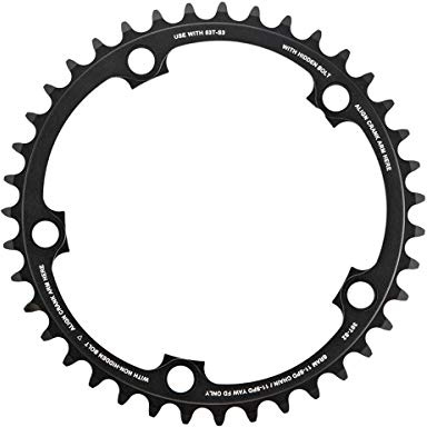 Sram Road Kettenblatt Red22 39T 11 Fach X-Glide R Yaw S2 130 mm Aluminium (53-39) 3 mm - Blast Black