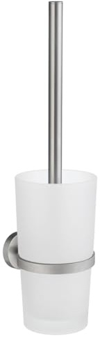 SMEDBO Toilet Brush Wallmount, Brushed Chrome HS333 WC-Bürste zur Wandmontage, glas, Silber/weiß