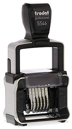 Trodat Professional 5546 Ziffernstempel, 6 Stellen inklusive Sonderzeichen Schrifthöhe, schwarz, 28 x 4 mm
