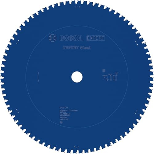 Bosch Accessories Bosch Professional 1x Kreissägeblatt Expert for Steel (für Stahl, Sägeblatt Ø 355 x 25,4 x 2,6 mm, 80 Zähne, Zubehör Kreissäge)