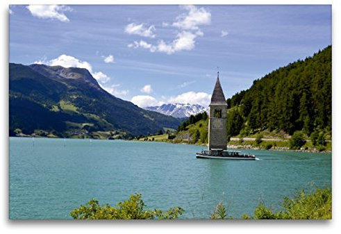 Premium Textil-Leinwand 120 x 80 cm Quer-Format Südtirol - Alto Adige ...macht Lust auf Berge | Wandbild, HD-Bild auf Keilrahmen, Fertigbild auf hochwertigem Vlies, Leinwanddruck von Rickey.de