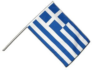 Flaggenfritze® Große Stockflagge Schwenkflagge Griechenland 60 x 90 cm