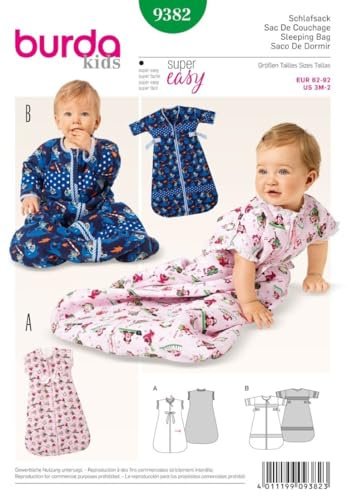 burda Schnittmuster Babys Baby-Schlafsack 9382 Gr. 62-80