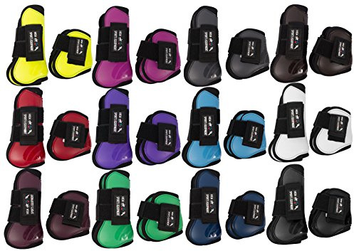 HKM 8566 Springgamaschen und Streichkappen 4er Set, gefüttert, Pony Cob Full