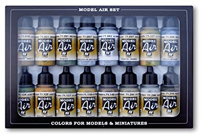 Vallejo Juego de pintura acrílica para aerógrafo Model Air German/Allied WWII