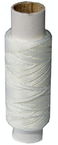 Sattlergarn Zwirn 14x2x3 Polyester 50 m weiß Ø 0,3mm (0001)