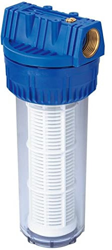 Metabo Filtre pour travaux d'eau domestique 1 1/4 de long, avec insert de filtre lavable (628817000) Hauteur : 310 mm, diamètre : 120 mm, débit d'eau : 6400 l/h