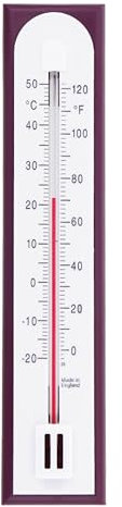 Accurate Room Thermometer For Use As Room Temperature Thermometer Monitor In The Home Office Garden or Greenhouse Easily Wall Mounted Indoor Outdoor (Burgundy)