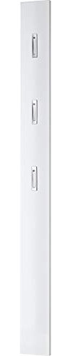 Germania 3255-84 Garderobenpaneel mit ausklappbaren Kleiderhaken Colorado in Weiß Hochglanz, 15 x 170 x 4 cm (BxHxT)