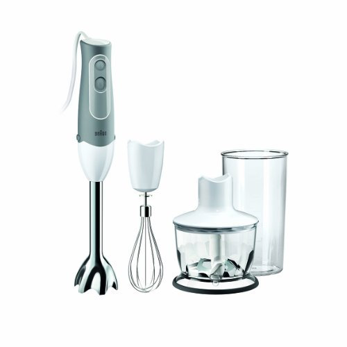 Braun Household De'Longhi MQ535 Braun Multiquick 5 MQ 535 Sauce Stabmixer weiß-grau, Edelstahl