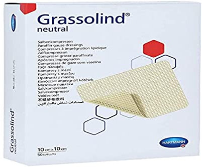Grassolind unguento kompresse, sterili 10 x 10 cm (50 pezzi)