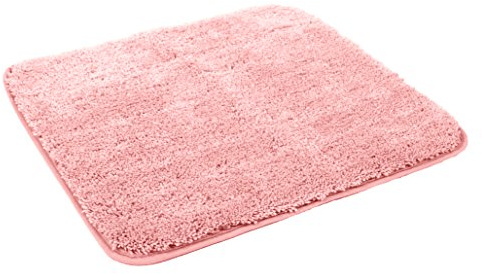 Kinzler J-10003/103 hochwertige Mikrofaser Badematte Uni ohne Ausschnitt 50x55 cm, flusenfrei, pflegeleicht, Rose