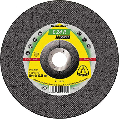 Klingspor 10 Stück 6664A 6664 C 24 R Schleifscheiben 115 x 6 x 22,23 mm, 6664A