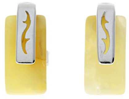 Hermosa Plata de ley 925 & Ámbar Báltico – Pendientes silveramber – gl036y