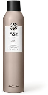 Maria Nila Styling Mousse, Hold 4/5, Gives Volume & Reduces Static Hair, Antioxidant Preserves Hair Color, 100% Vegan & Sulfate/Paraben free, 10.1 Fl Oz