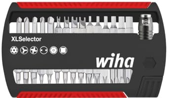 Wiha Bit Set XLSelector Sicherheitsbits Standard 25 mm gemischt 31-tlg. 1/4, Tri-Wing/Spanner/Innensechskant mit Bohrung/Torq-Set/Torx mit Loch/Innenvierkant