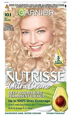 Garnier Nutrisse Ultra Crème Permanent Nourishing Hair Dye, 10.1 Ice Blonde