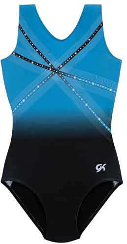 GK Glitz & Glam Gymnastics Leotard - Child Medium,blue